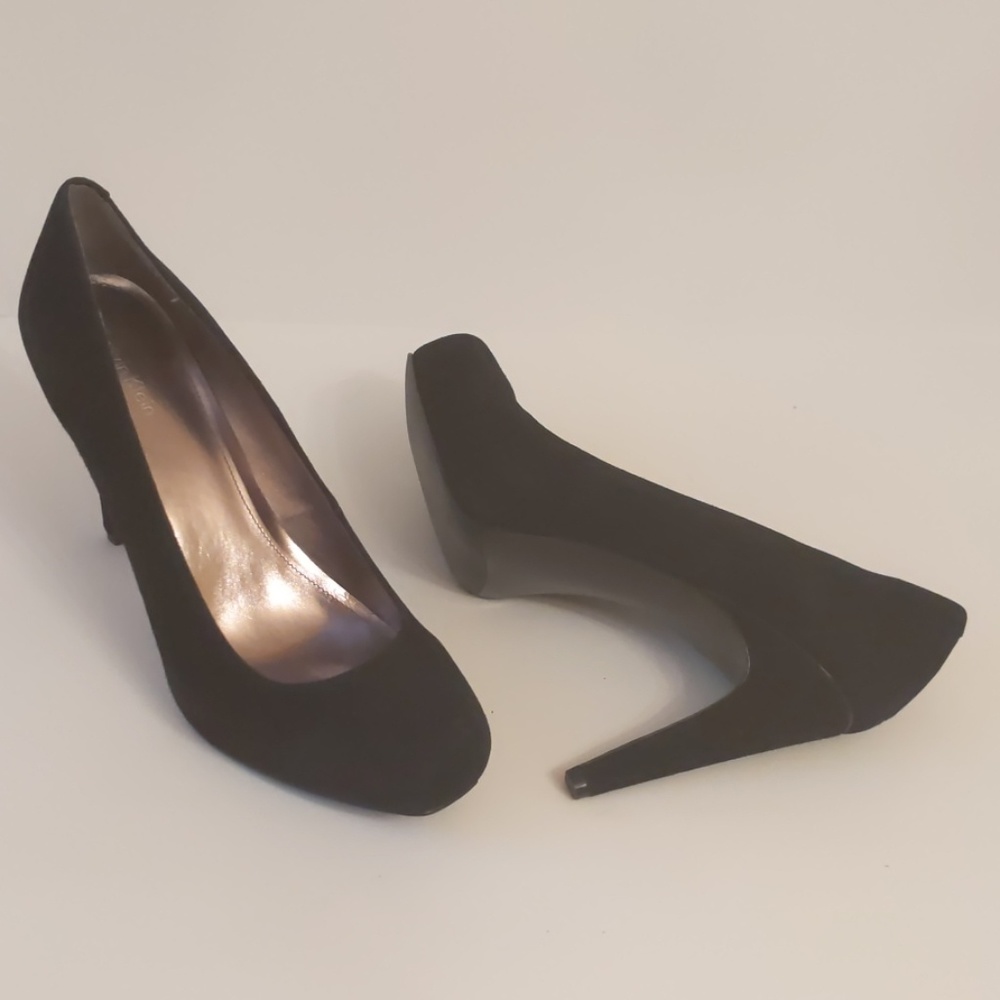 Calvin Klein black suede heels-sz 8 1/2M